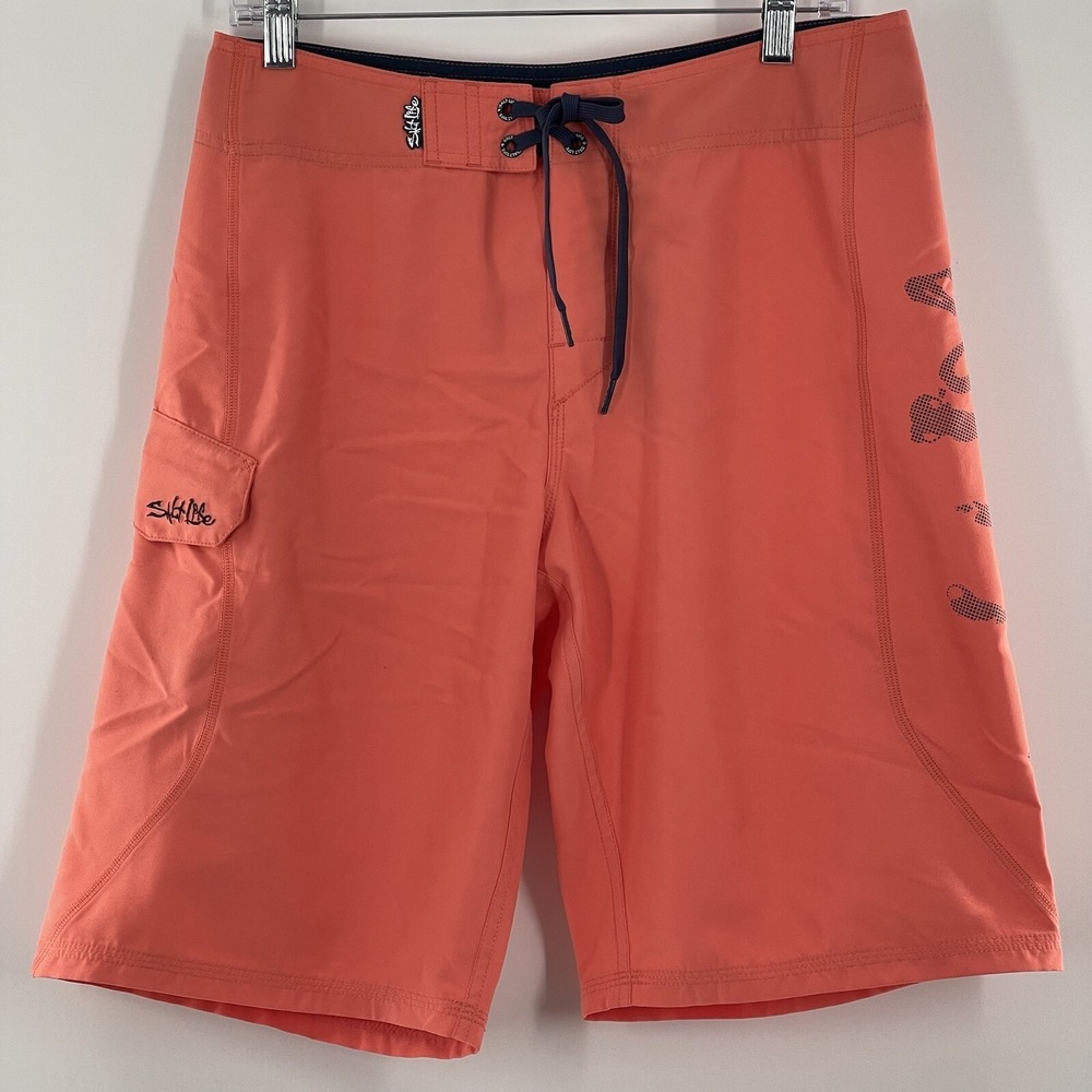 NWT Salt Life Shorts Mens 30 Black SLX-QD Vapor Stretch‎ MSRP $54
